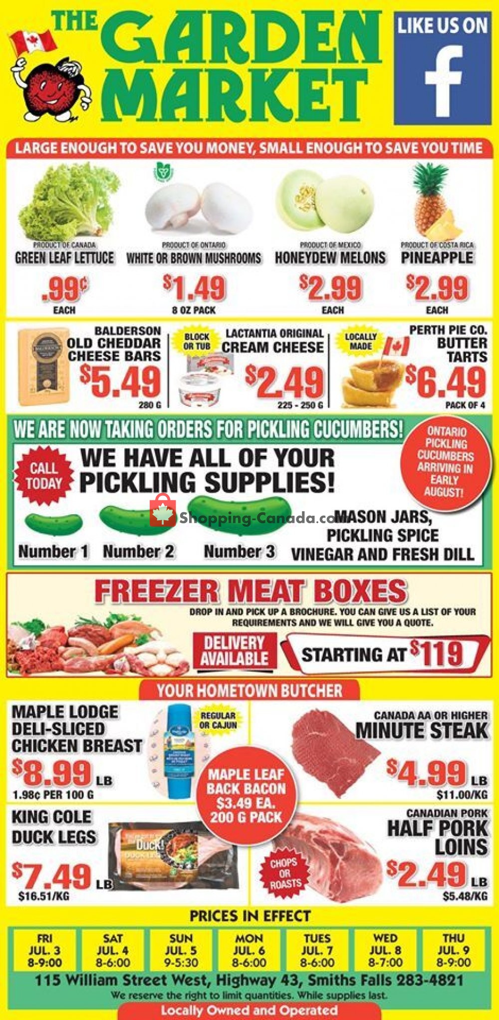 The Garden Market flyer from Friday July 3, 2020 to Thursday July 9, 2020 - page 1