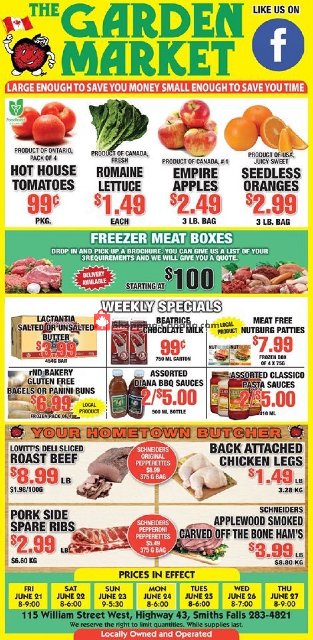 The Garden Market flyer from Friday June 21, 2019 to Thursday June 27, 2019 - page 1