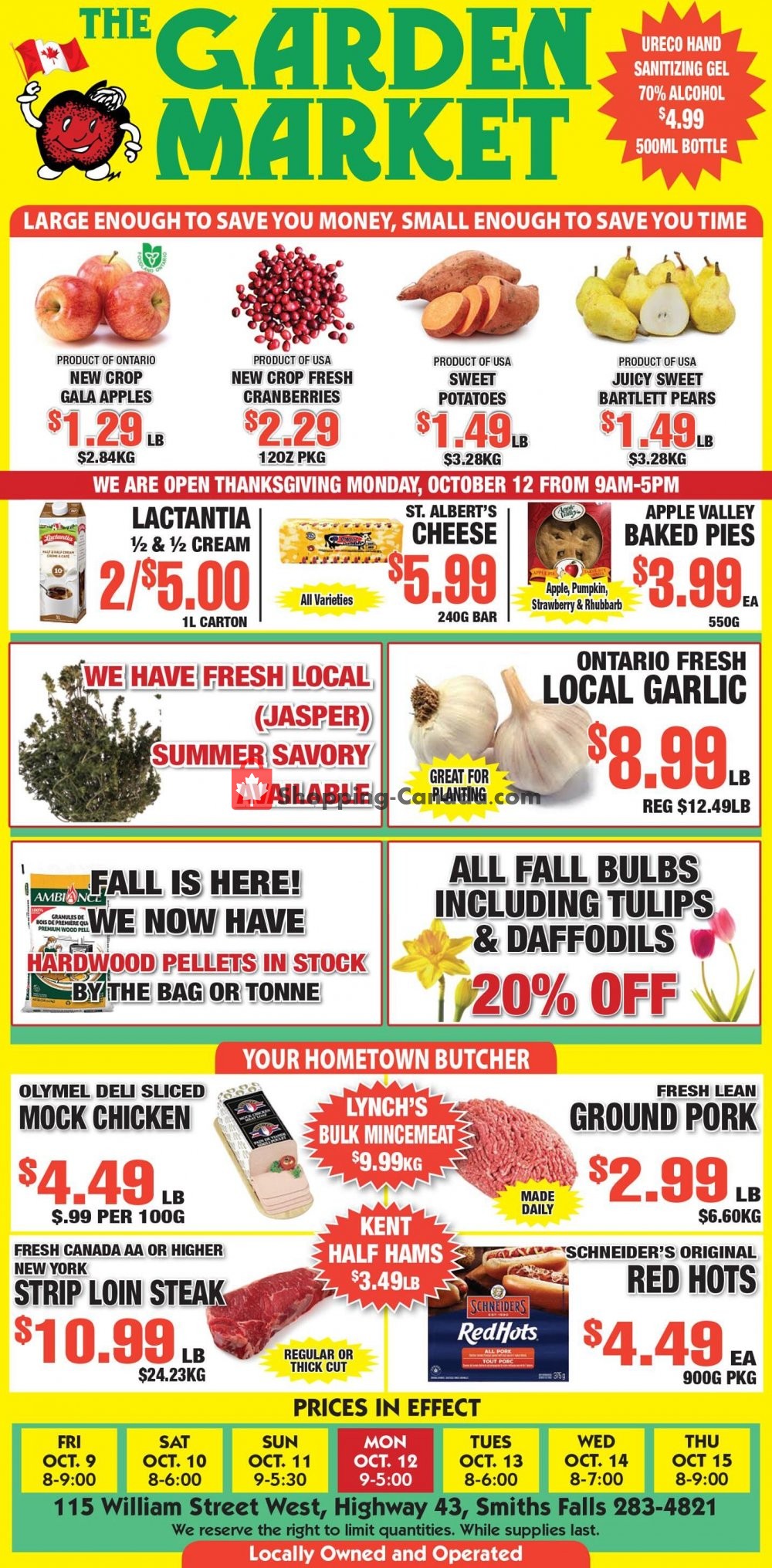 The Garden Market flyer from Friday October 9, 2020 to Thursday October 15, 2020 - page 1