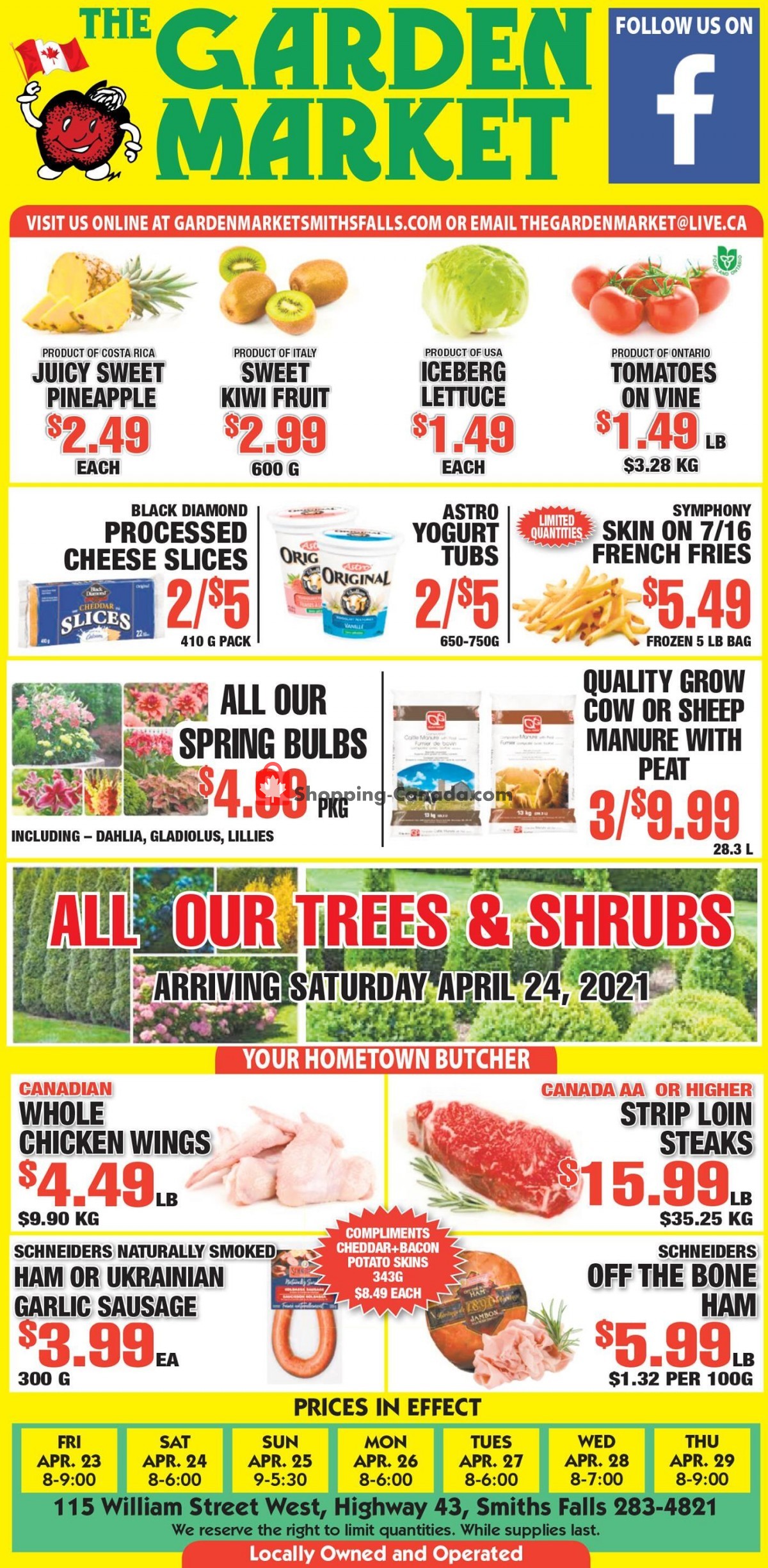 The Garden Market flyer from Friday April 23, 2021 to Thursday April 29, 2021 - page 1
