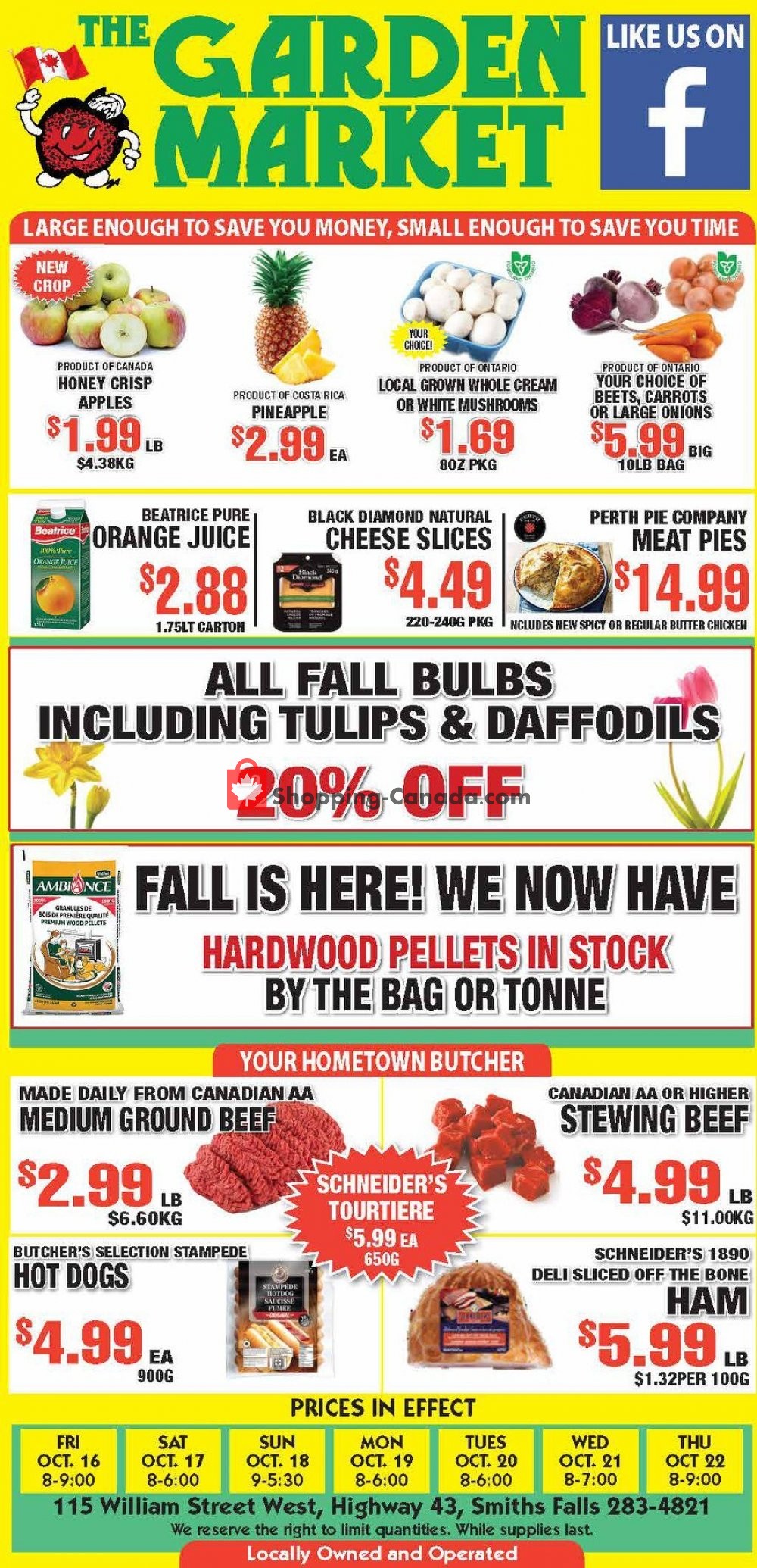The Garden Market flyer from Friday October 16, 2020 to Thursday October 22, 2020 - page 1