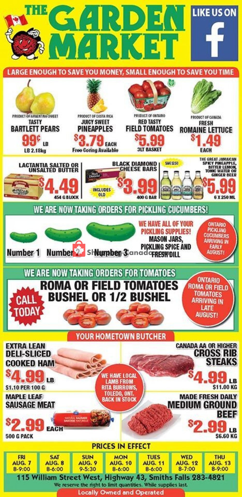The Garden Market flyer from Friday August 7, 2020 to Thursday August 13, 2020 - page 1