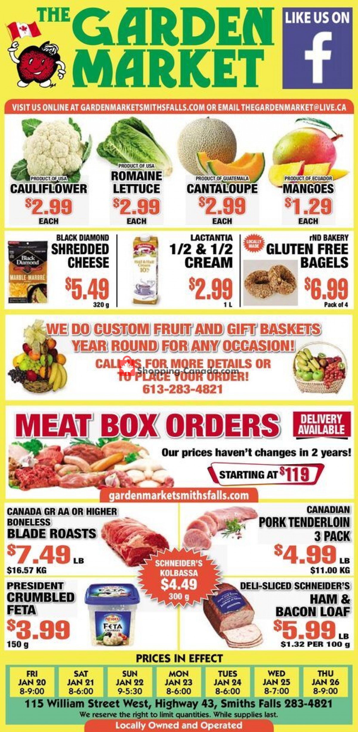 The Garden Market flyer from Friday January 20, 2023 to Thursday January 26, 2023 - page 1