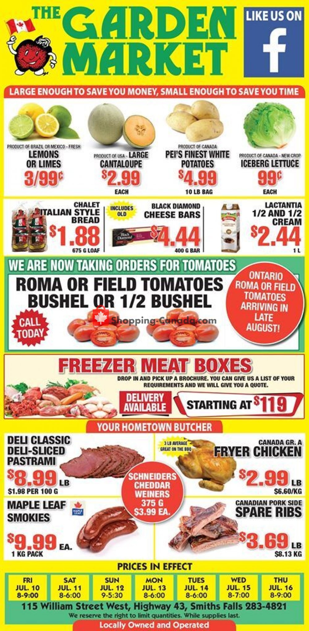 The Garden Market flyer from Friday July 10, 2020 to Thursday July 16, 2020 - page 1