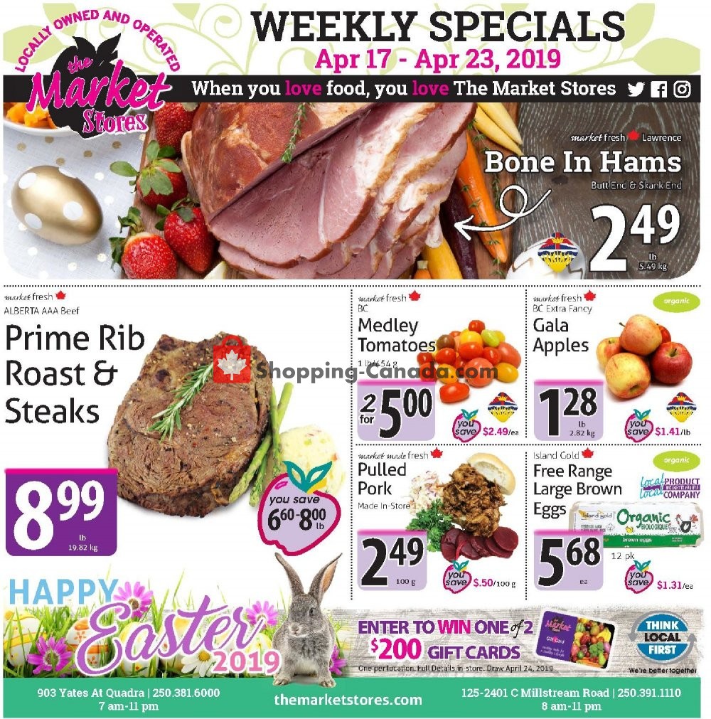 The Market Stores flyer from Wednesday April 17, 2019 to Tuesday April 23, 2019 - page 1
