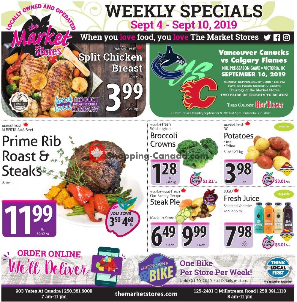 The Market Stores flyer from Wednesday September 4, 2019 to Tuesday September 10, 2019 - page 1