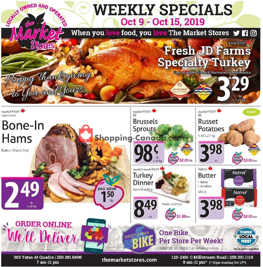 The Market Stores flyer from Wednesday October 9, 2019 to Tuesday October 15, 2019 - page 1