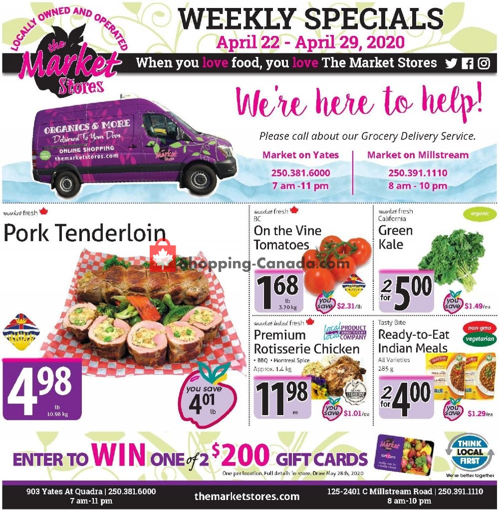 The Market Stores flyer from Wednesday April 22, 2020 to Tuesday April 28, 2020 - page 1