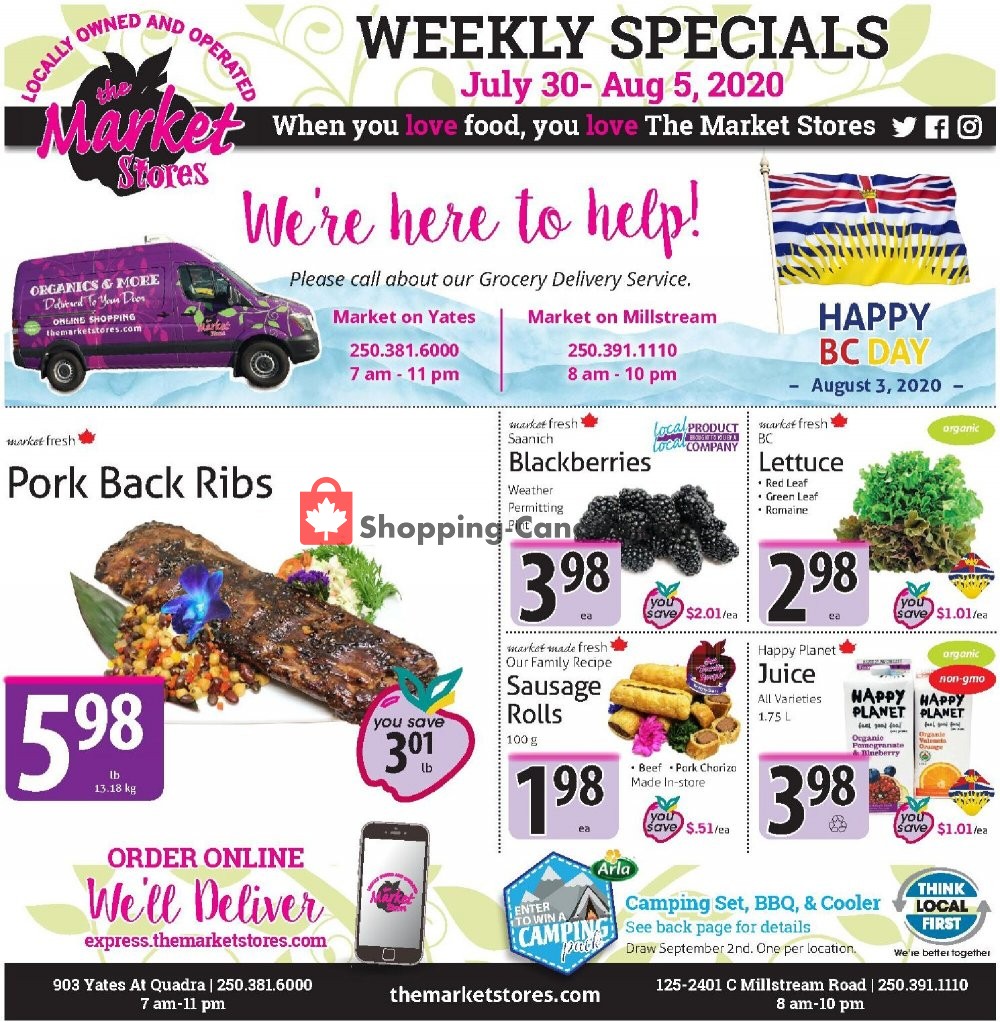 The Market Stores flyer from Thursday July 30, 2020 to Wednesday August 5, 2020 - page 1