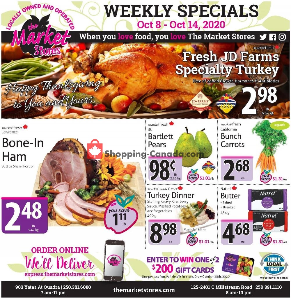 The Market Stores flyer from Thursday October 8, 2020 to Wednesday October 14, 2020 - page 1