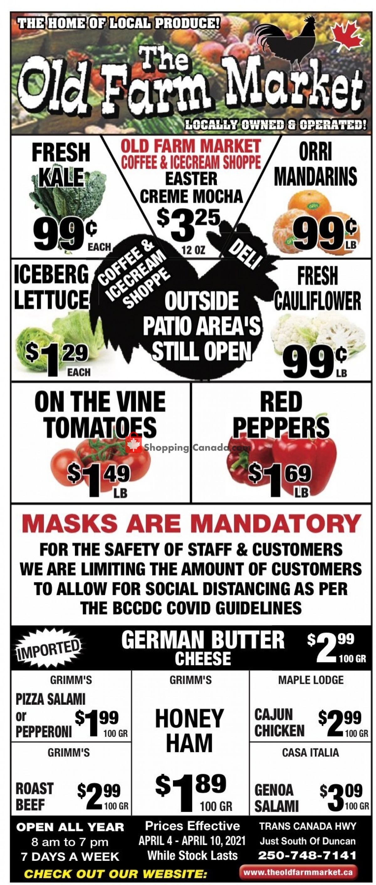 The Old Farm Market flyer from Sunday April 4, 2021 to Saturday April 10, 2021 - page 1