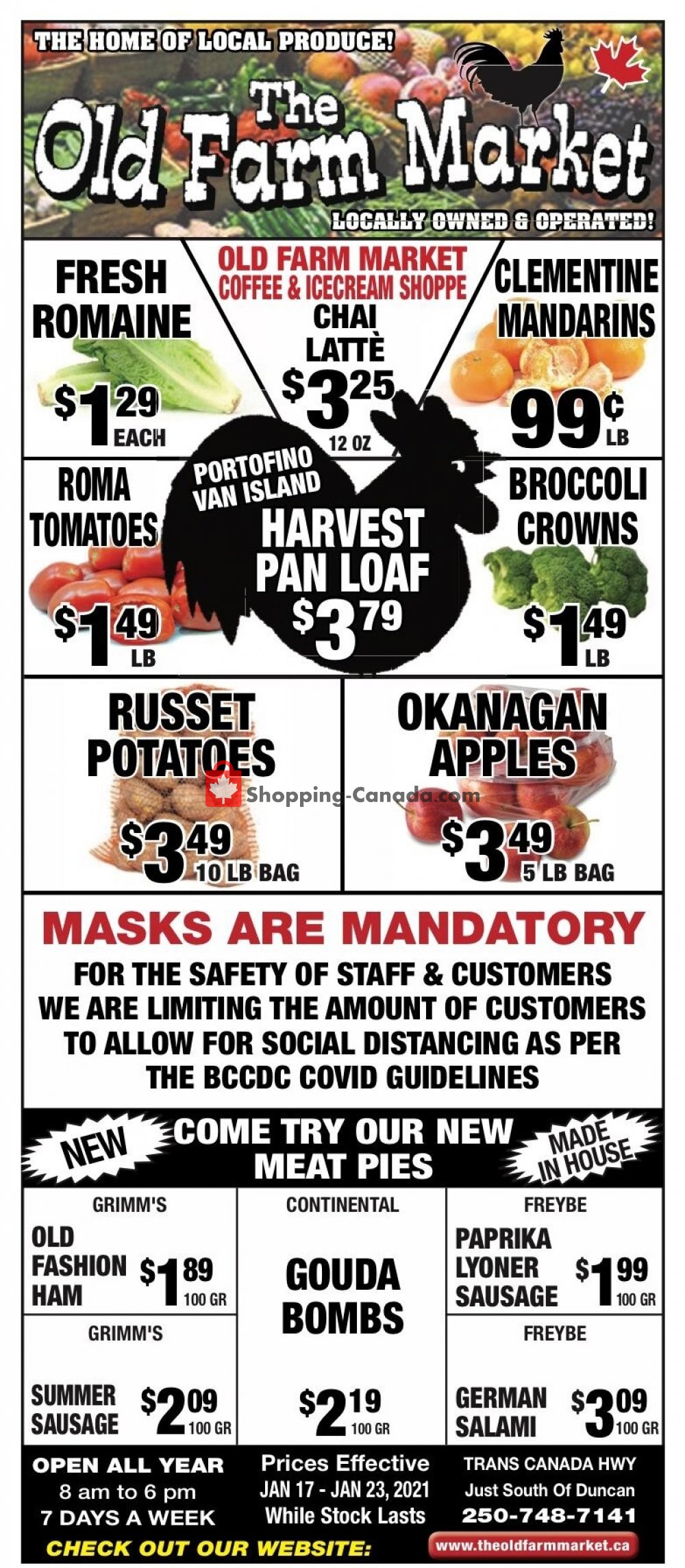 The Old Farm Market flyer from Sunday January 17, 2021 to Saturday January 23, 2021 - page 1