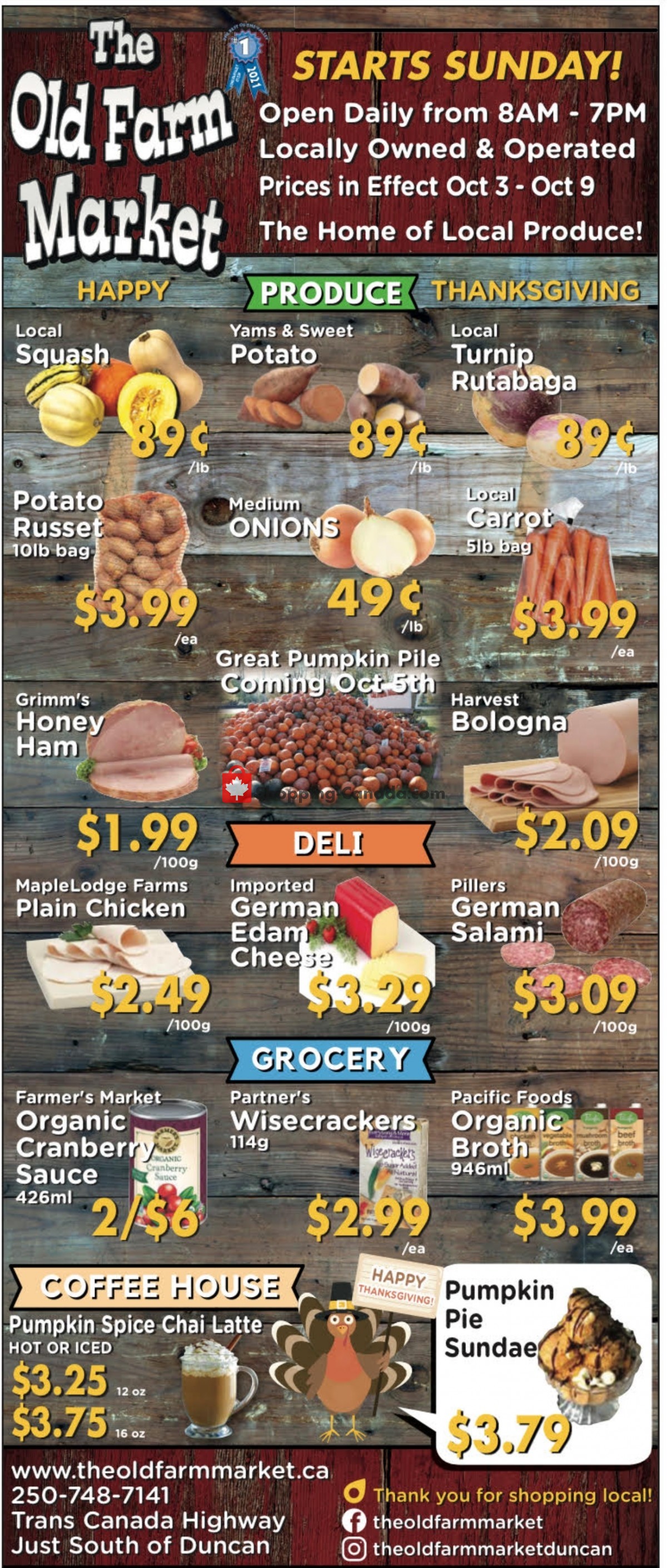 The Old Farm Market flyer from Sunday October 3, 2021 to Saturday October 9, 2021 - page 1