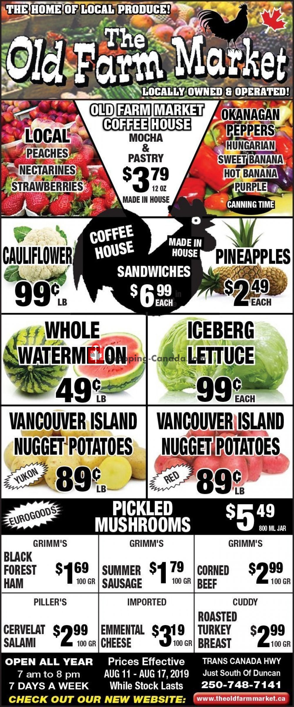 The Old Farm Market flyer from Sunday August 11, 2019 to Saturday August 17, 2019 - page 1