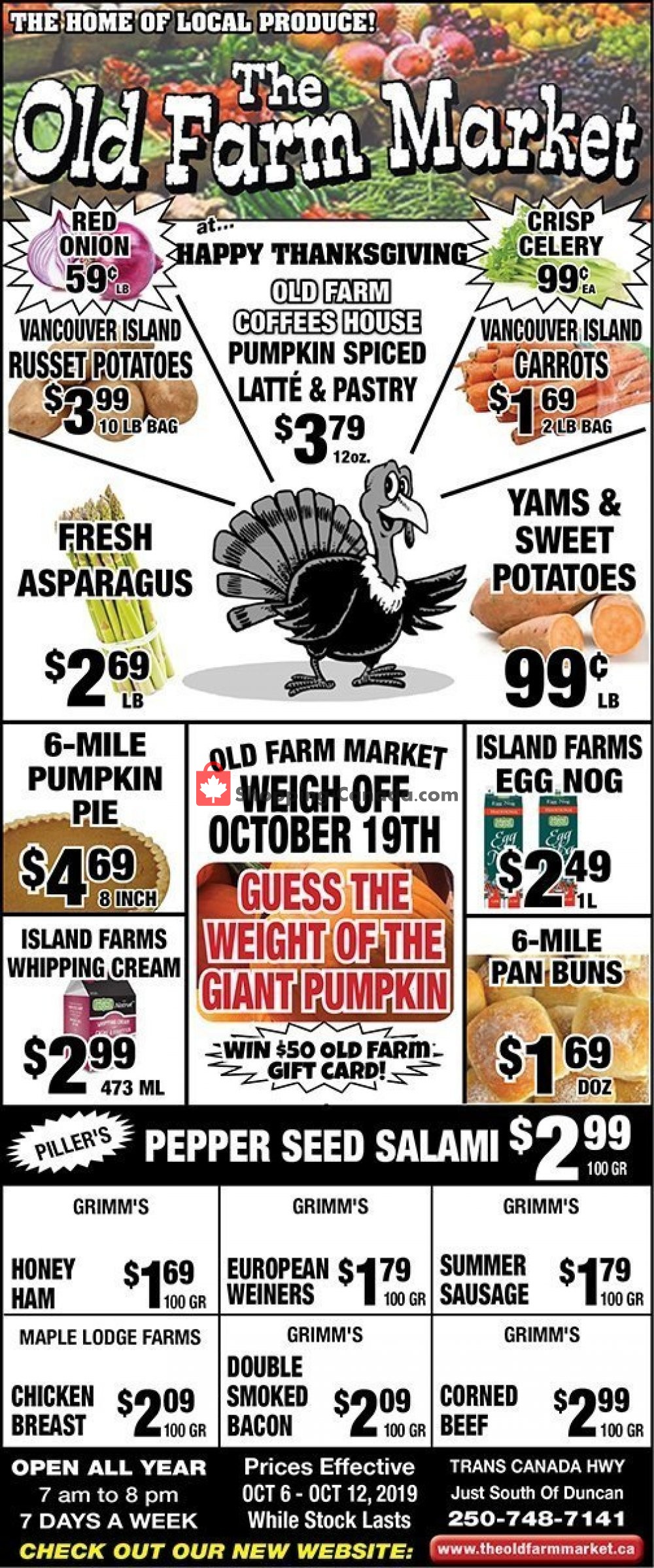 The Old Farm Market flyer from Sunday October 6, 2019 to Saturday October 12, 2019 - page 1