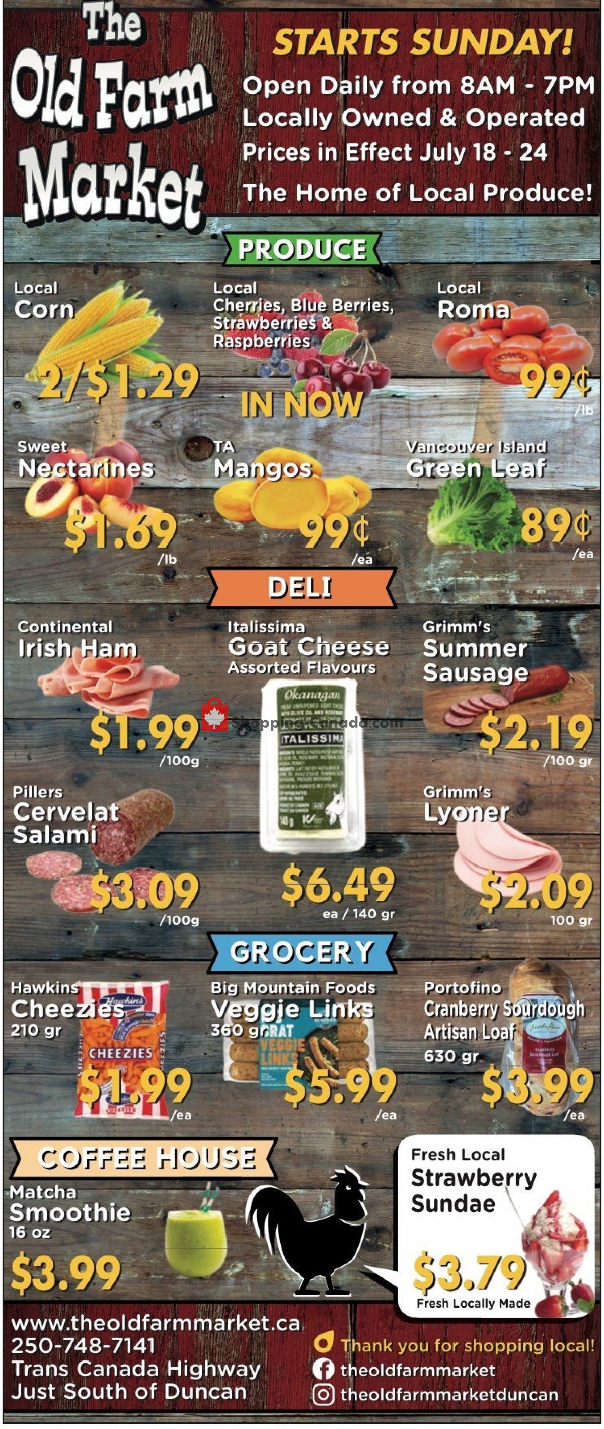The Old Farm Market flyer from Sunday July 18, 2021 to Saturday July 24, 2021 - page 1