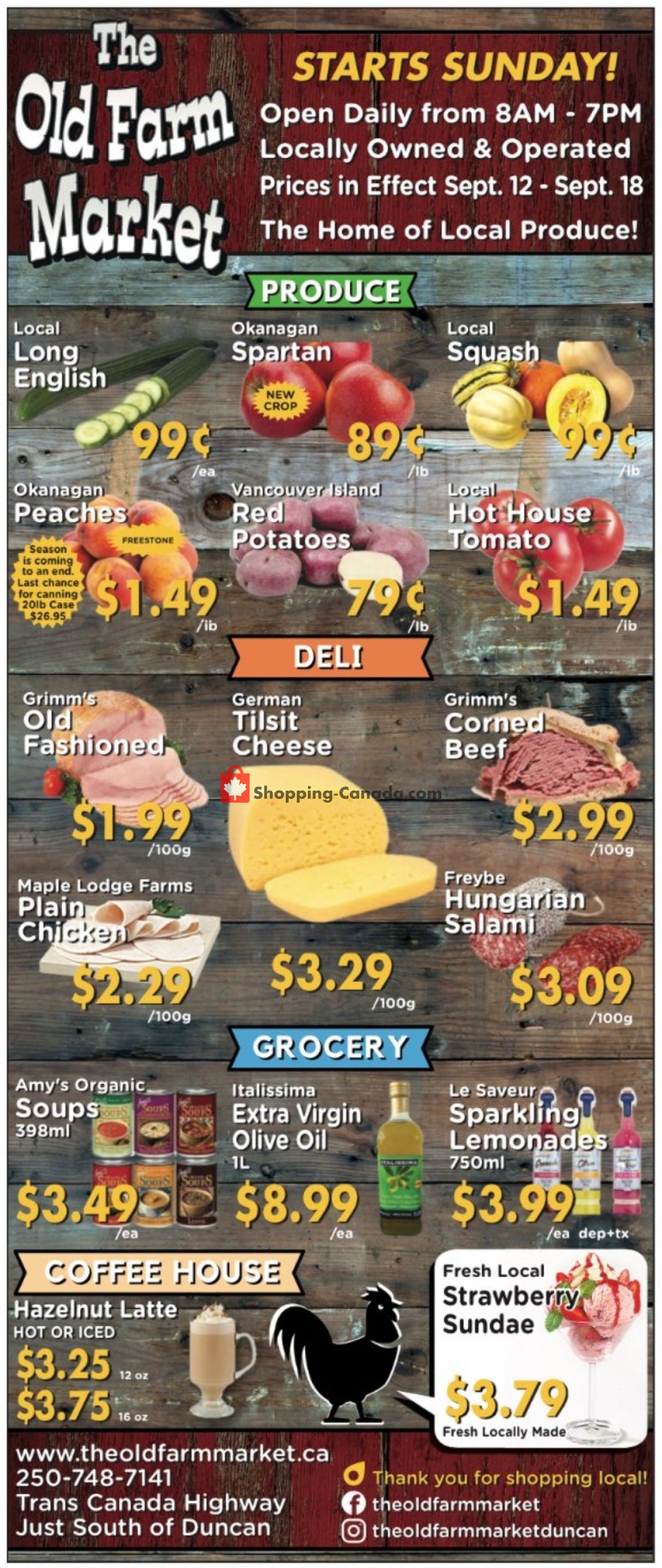 The Old Farm Market flyer from Sunday September 12, 2021 to Saturday September 18, 2021 - page 1