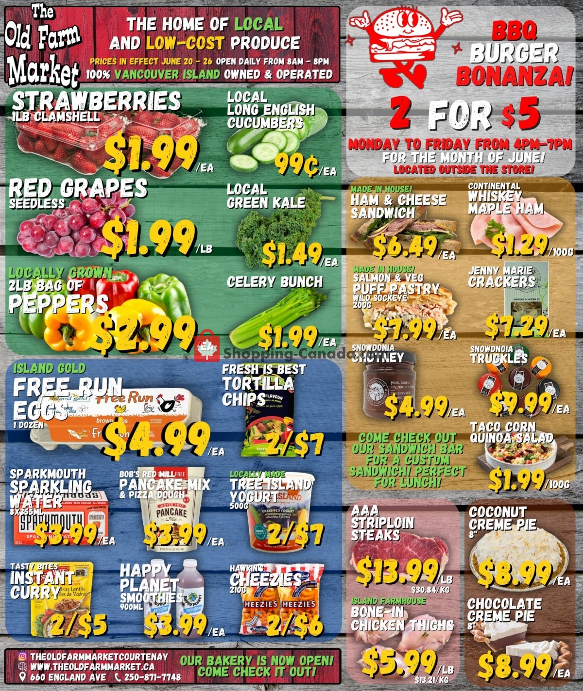 The Old Farm Market Canada, flyer (Weekly Special Courtenay) June