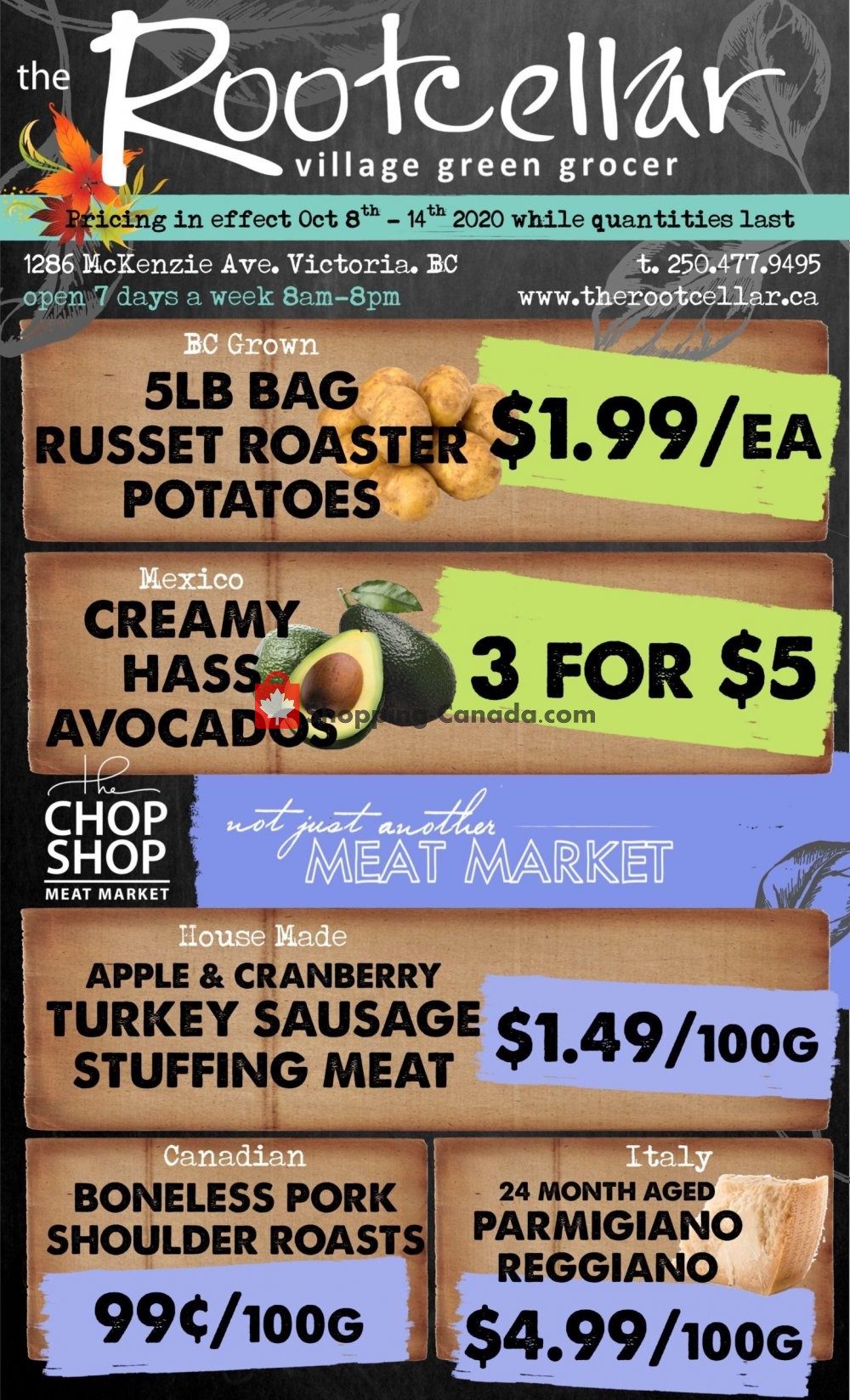 The Root Cellar flyer from Thursday October 8, 2020 to Wednesday October 14, 2020 - page 1