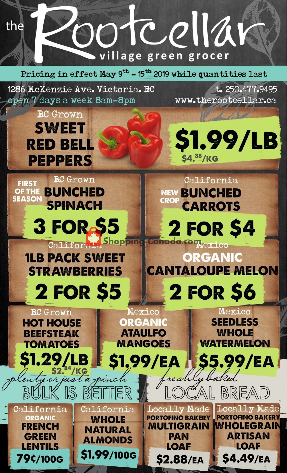 The Root Cellar flyer from Thursday May 9, 2019 to Wednesday May 15, 2019 - page 1