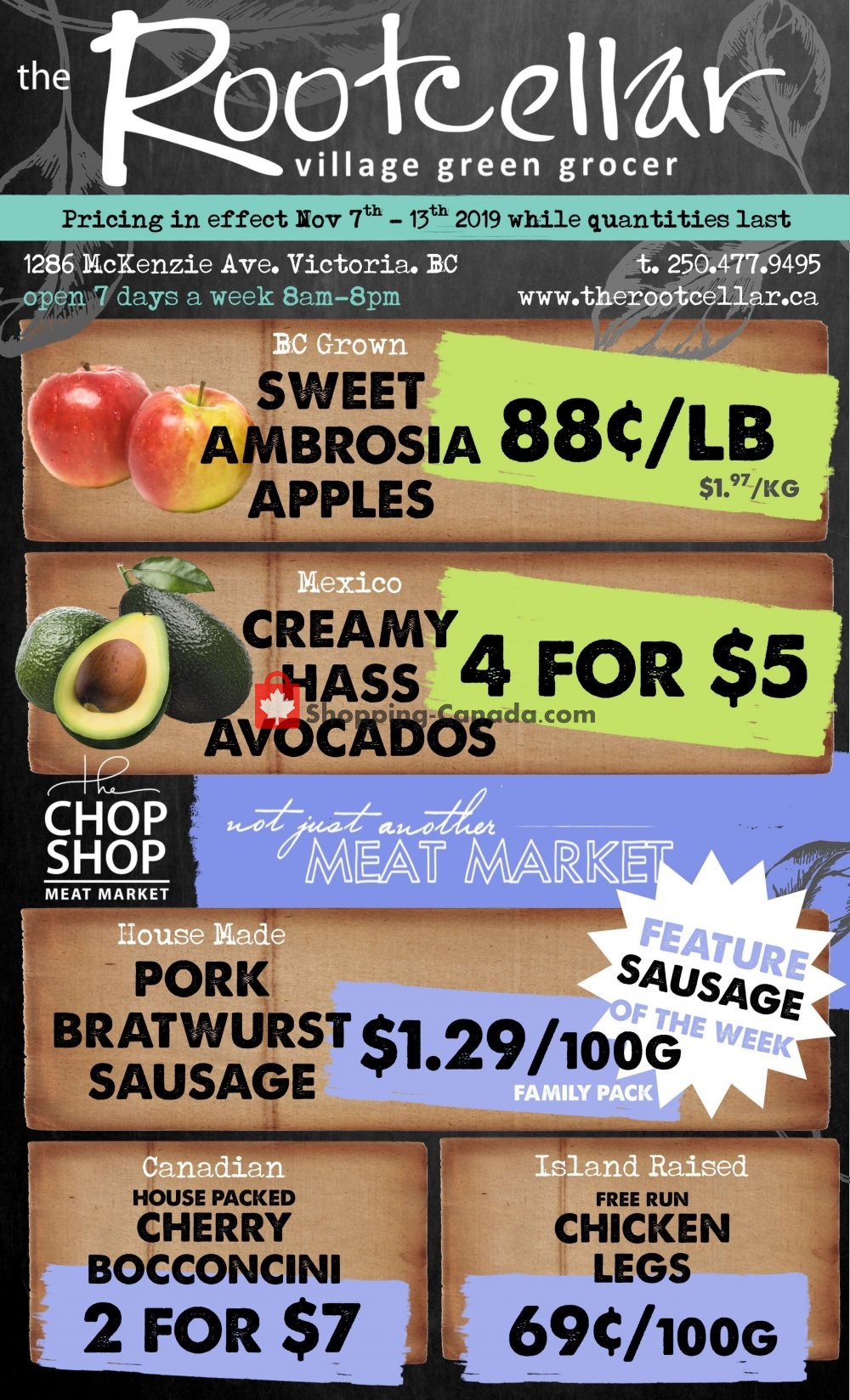 The Root Cellar flyer from Thursday November 7, 2019 to Wednesday November 13, 2019 - page 1