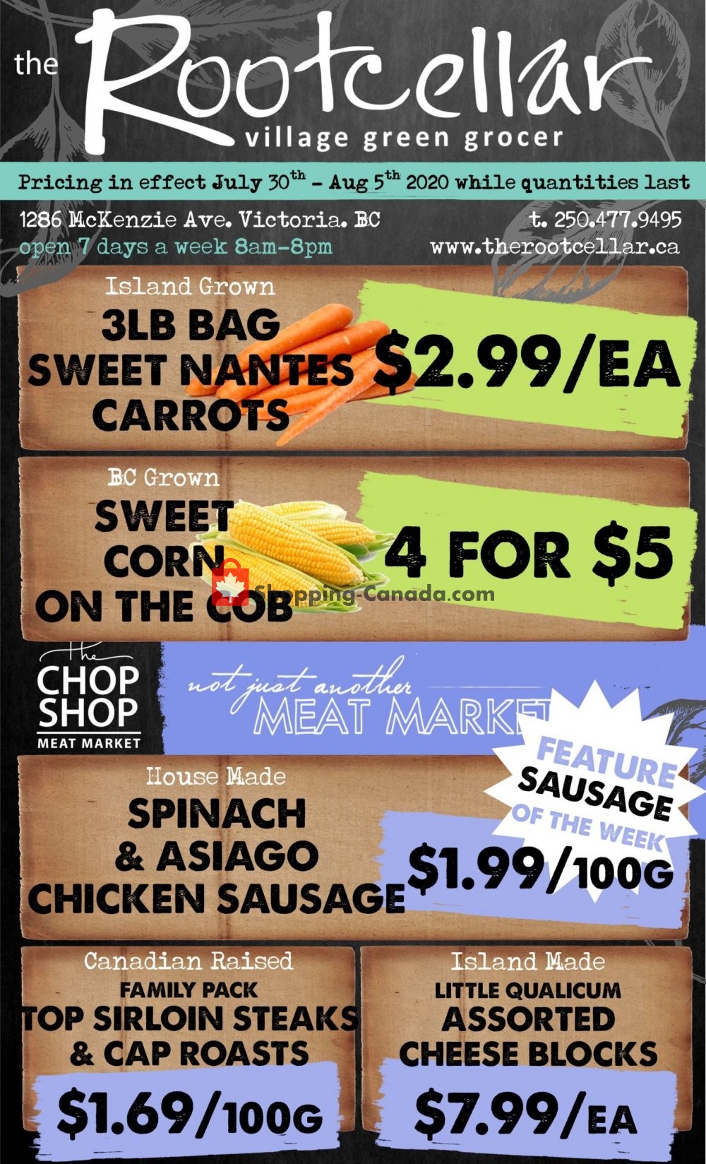 The Root Cellar flyer from Thursday July 30, 2020 to Wednesday August 5, 2020 - page 1