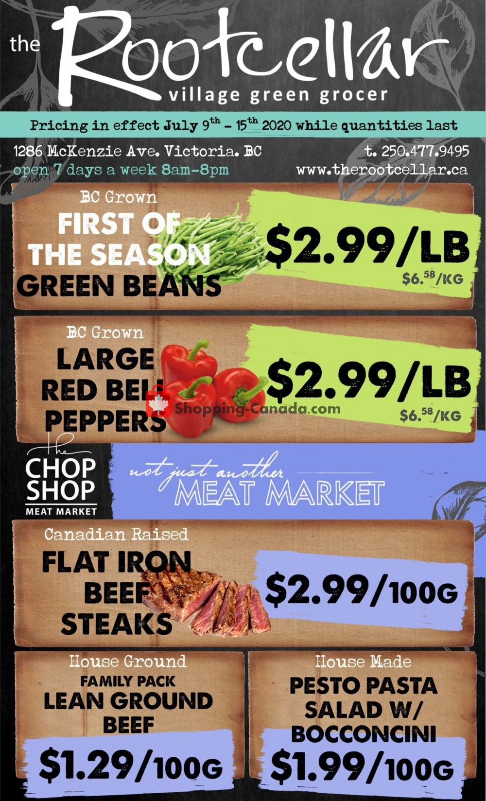 The Root Cellar flyer from Thursday July 9, 2020 to Wednesday July 15, 2020 - page 1