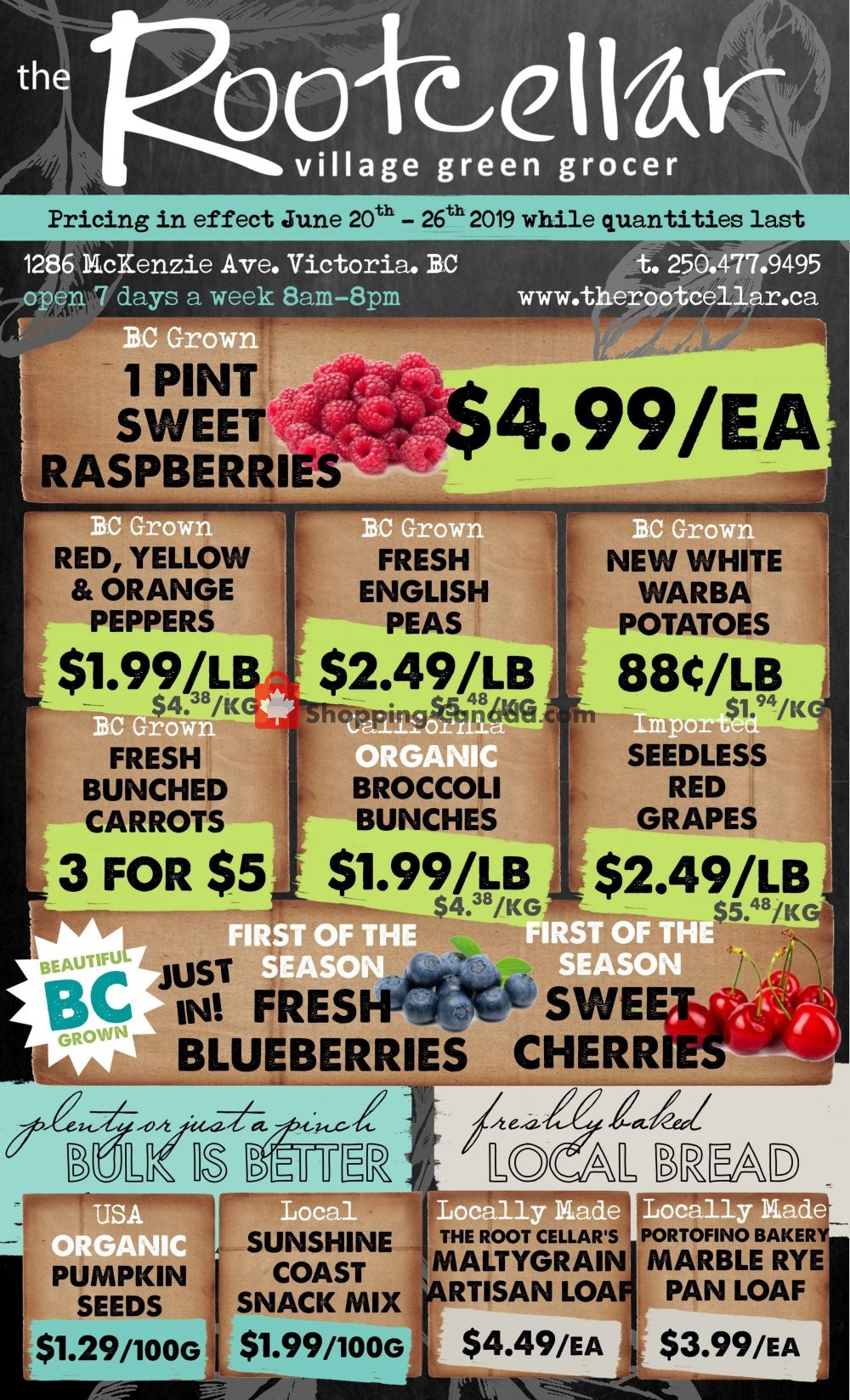 The Root Cellar flyer from Thursday June 20, 2019 to Wednesday June 26, 2019 - page 1