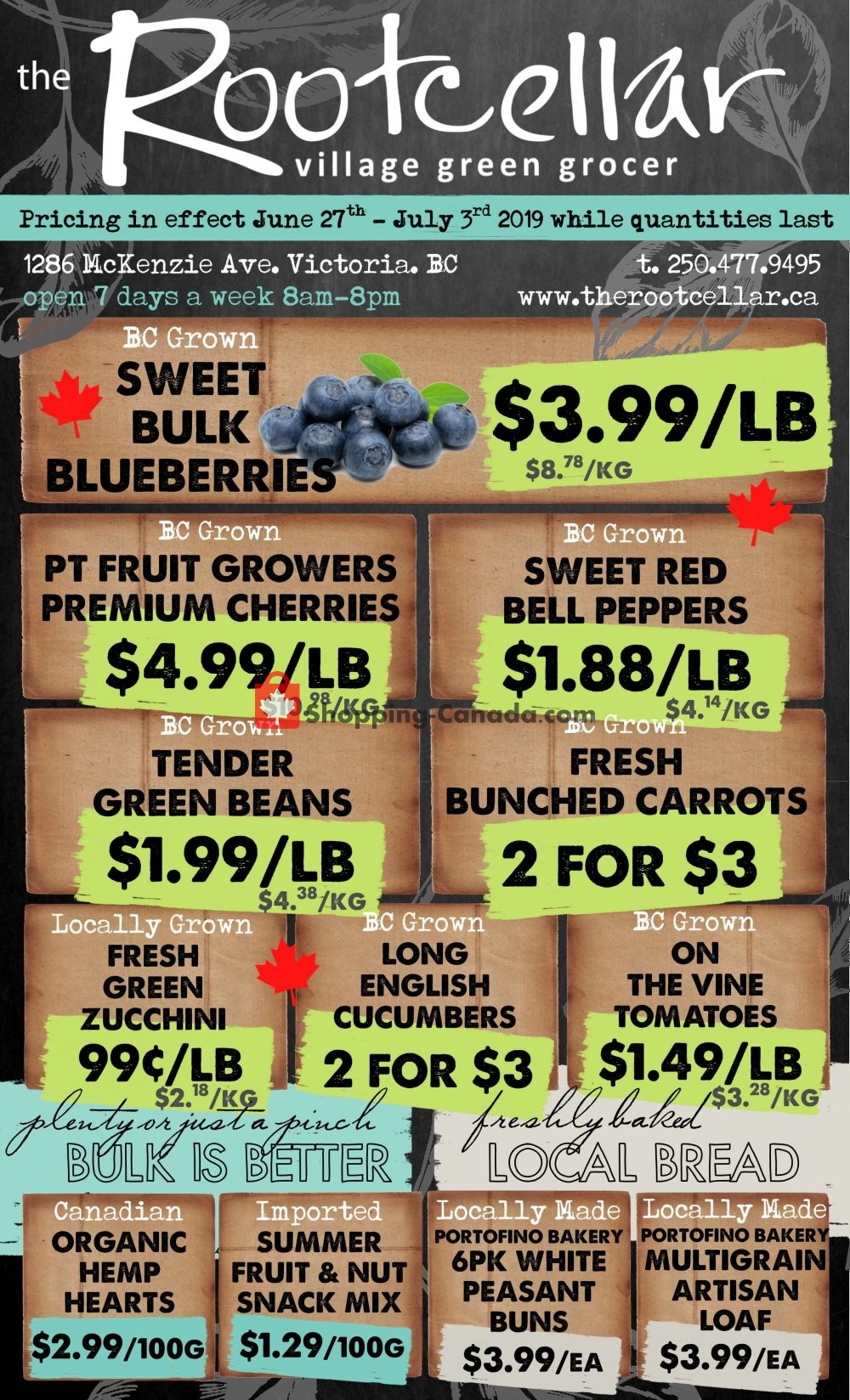 The Root Cellar flyer from Thursday June 27, 2019 to Wednesday July 3, 2019 - page 1