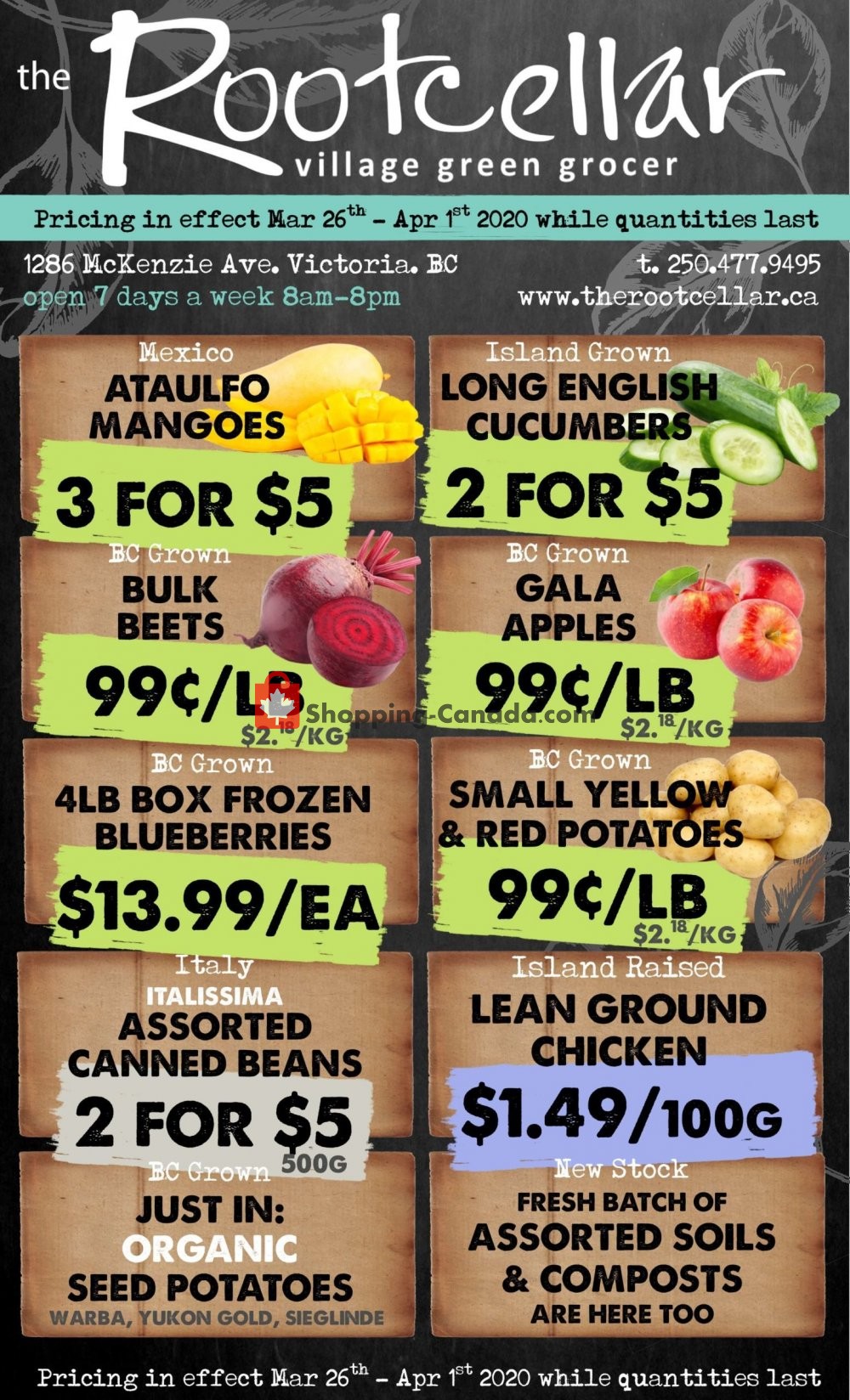 The Root Cellar flyer from Thursday March 26, 2020 to Wednesday April 1, 2020 - page 1