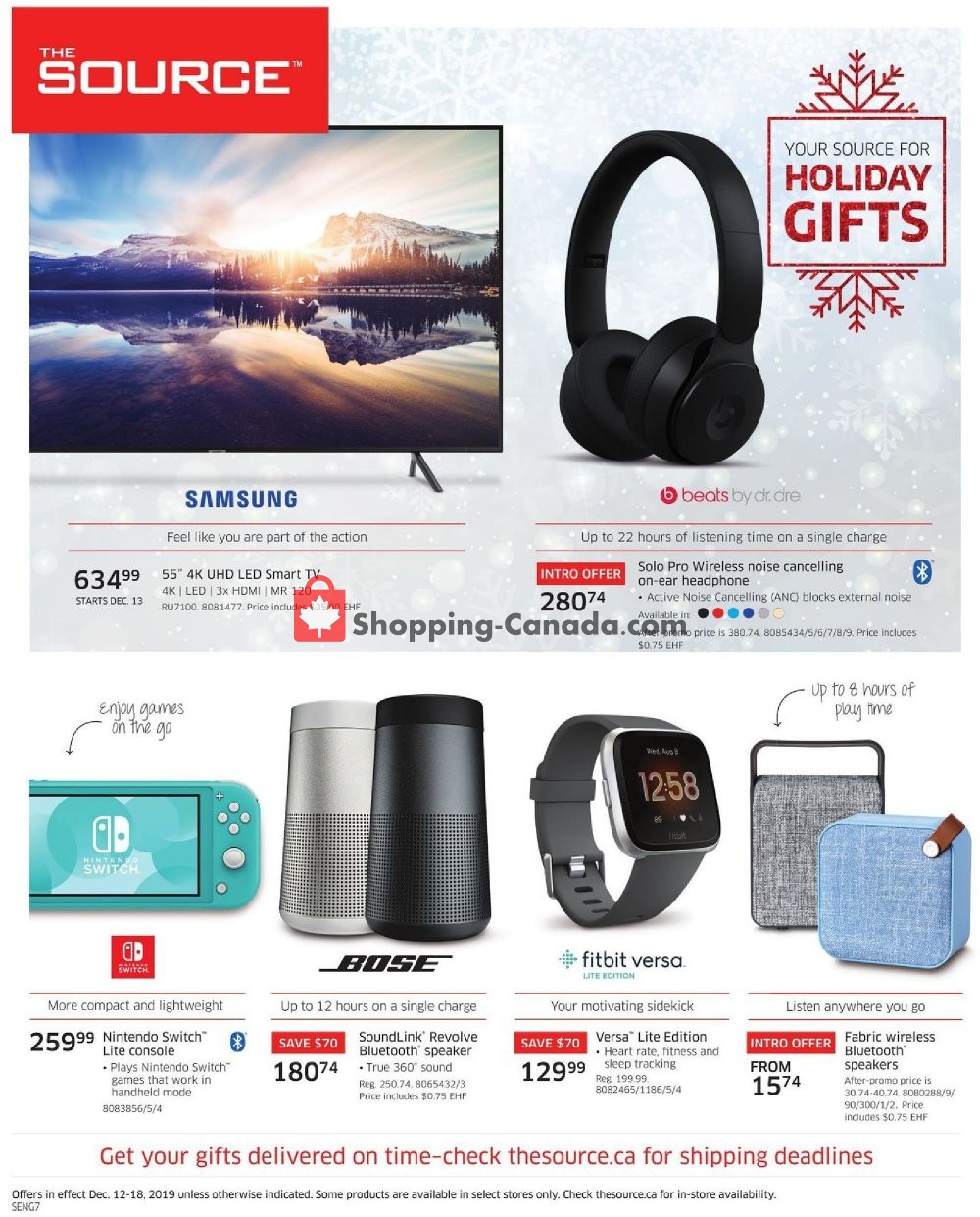 The Source flyer from Thursday December 12, 2019 to Wednesday December 18, 2019 - page 1