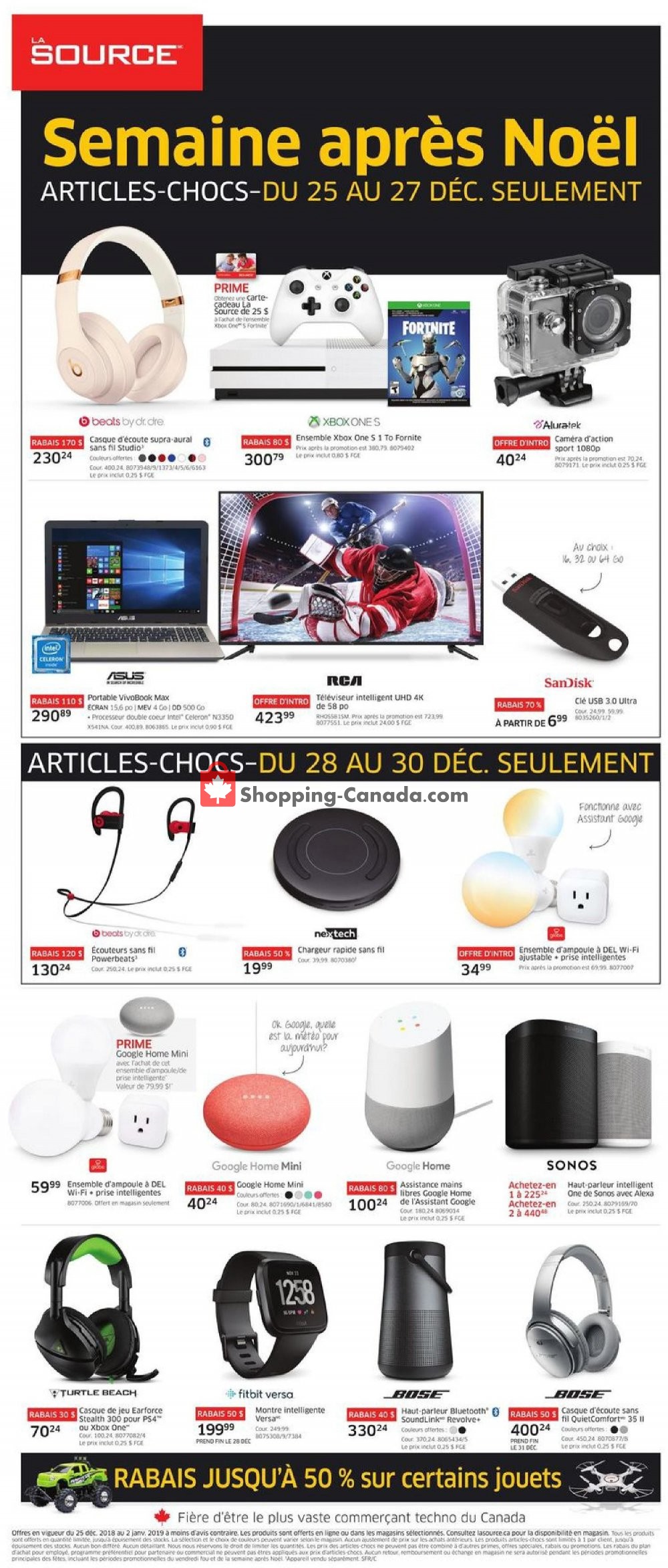 The Source flyer from Tuesday December 25, 2018 to Wednesday January 2, 2019 - page 1