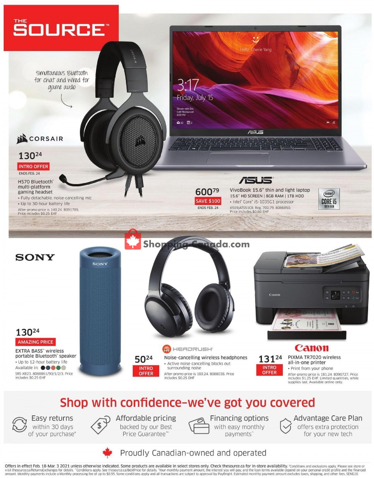 The Source flyer from Thursday February 18, 2021 to Wednesday March 3, 2021 - page 1