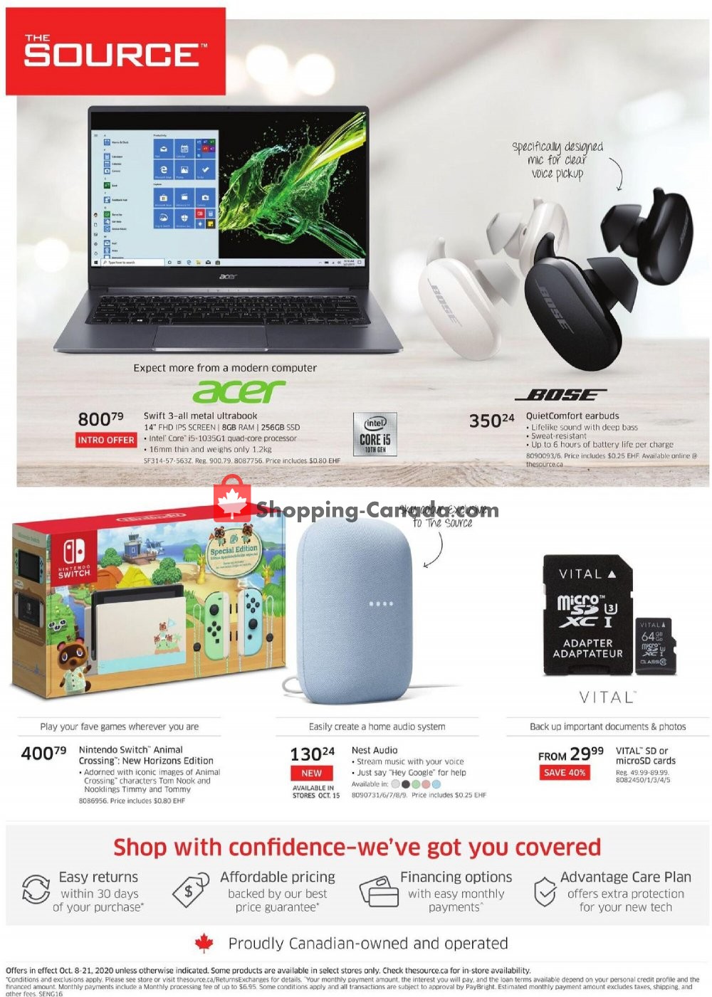 The Source flyer from Thursday October 8, 2020 to Wednesday October 21, 2020 - page 1
