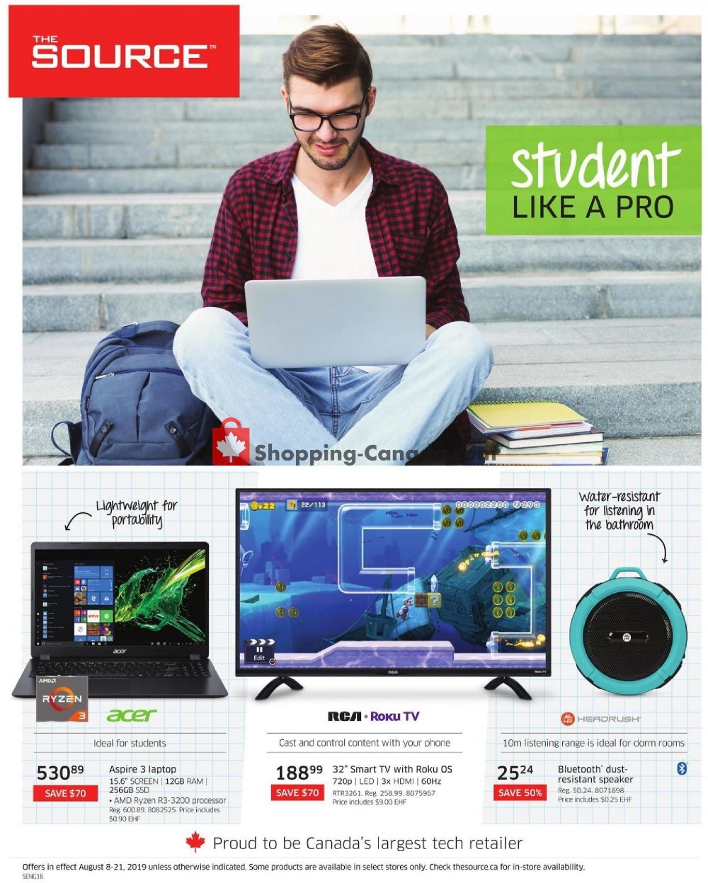 The Source flyer from Thursday August 8, 2019 to Wednesday August 21, 2019 - page 1