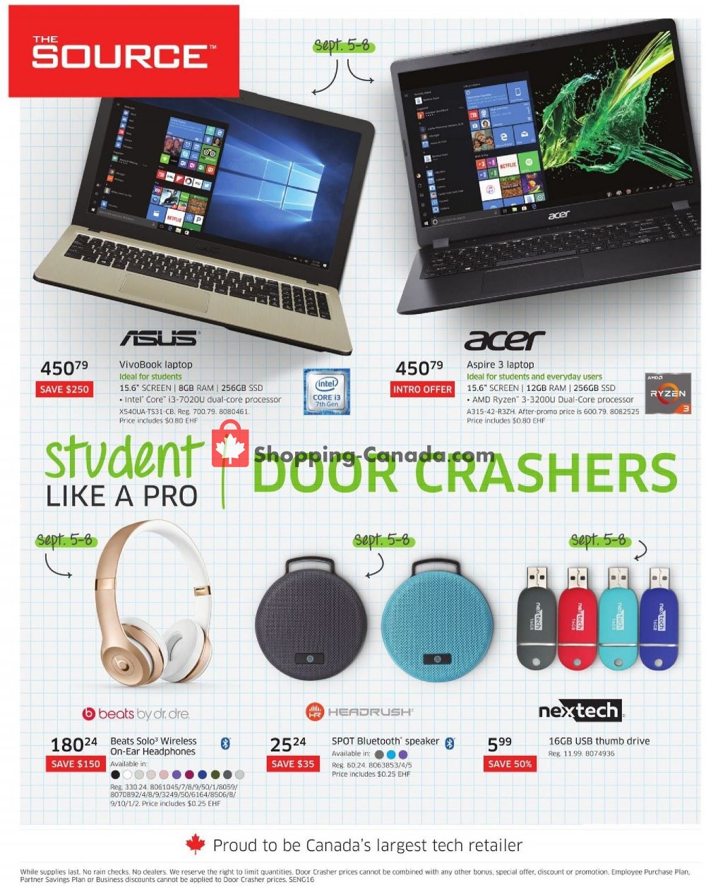 The Source flyer from Thursday September 5, 2019 to Wednesday September 11, 2019 - page 1