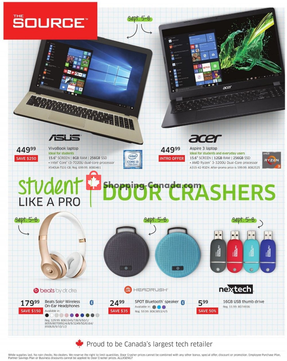 The Source flyer from Thursday September 5, 2019 to Wednesday September 11, 2019 - page 1