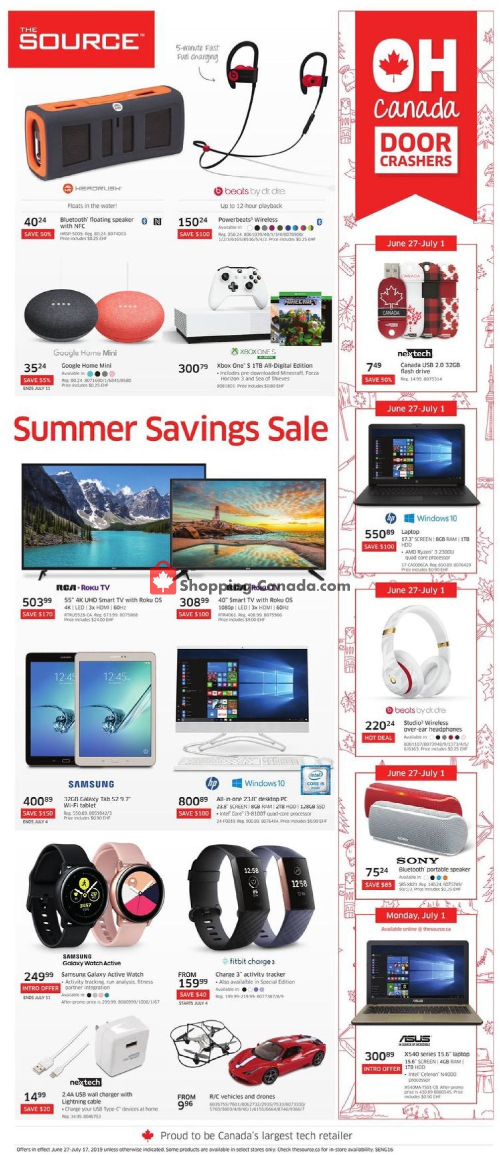 The Source flyer from Thursday June 27, 2019 to Wednesday July 17, 2019 - page 1