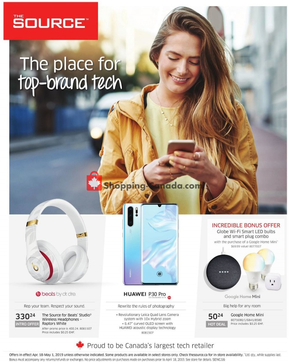 The Source flyer from Thursday April 18, 2019 to Wednesday May 1, 2019 - page 1
