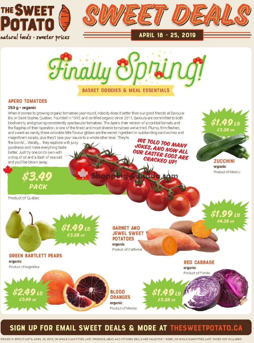The Sweet Potato flyer from Thursday April 18, 2019 to Thursday April 25, 2019 - page 1