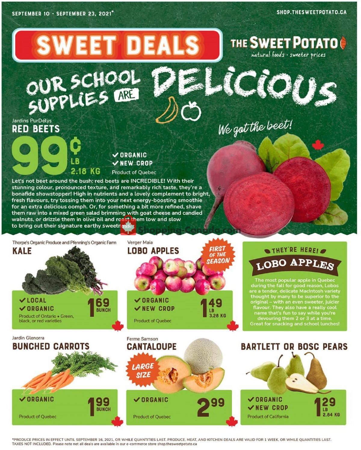 The Sweet Potato flyer from Friday September 10, 2021 to Thursday September 23, 2021 - page 1