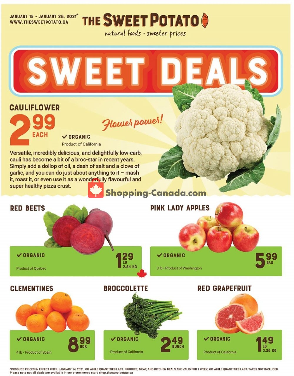 The Sweet Potato flyer from Friday January 15, 2021 to Thursday January 28, 2021 - page 1