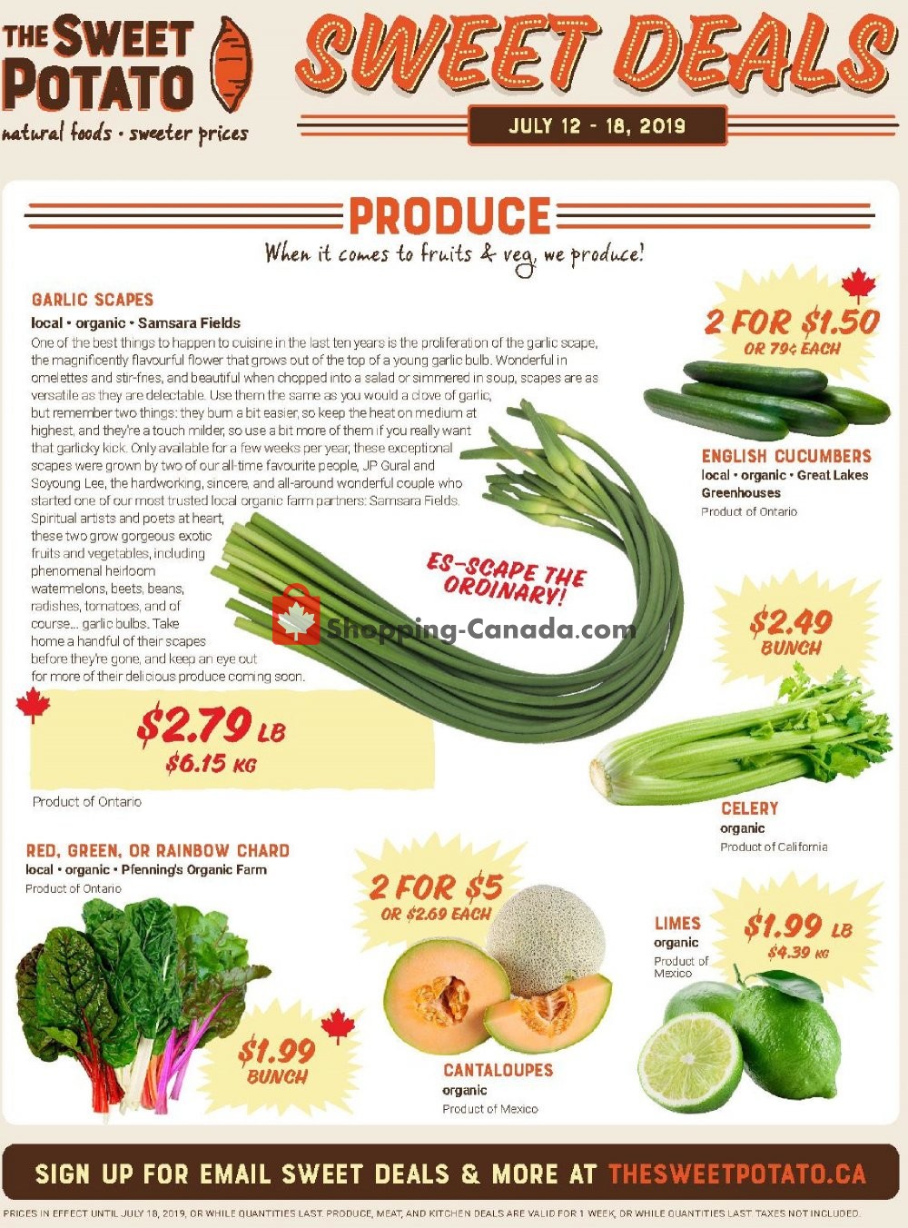The Sweet Potato flyer from Friday July 12, 2019 to Thursday July 18, 2019 - page 1