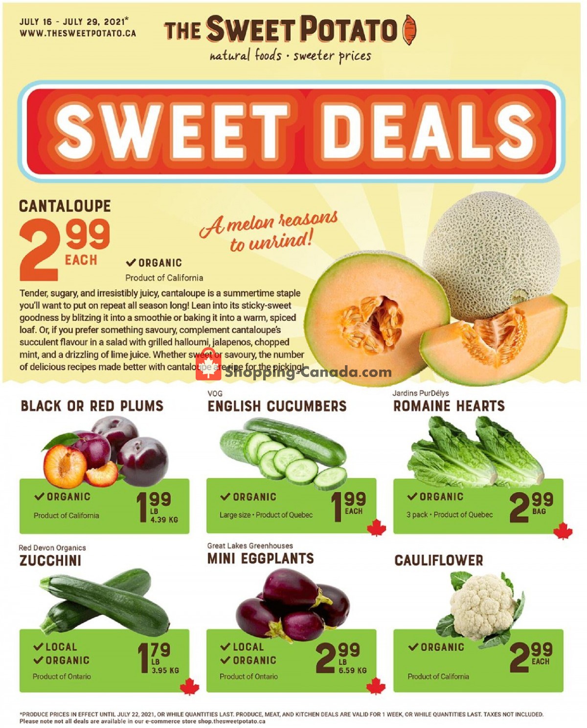 The Sweet Potato flyer from Friday July 16, 2021 to Thursday July 29, 2021 - page 1