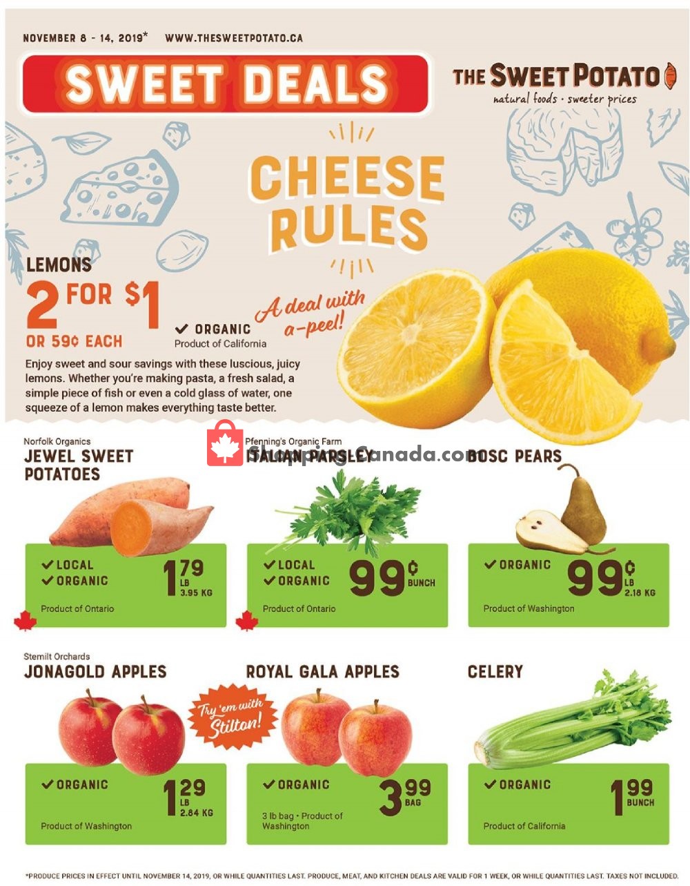 The Sweet Potato flyer from Friday November 8, 2019 to Thursday November 14, 2019 - page 1