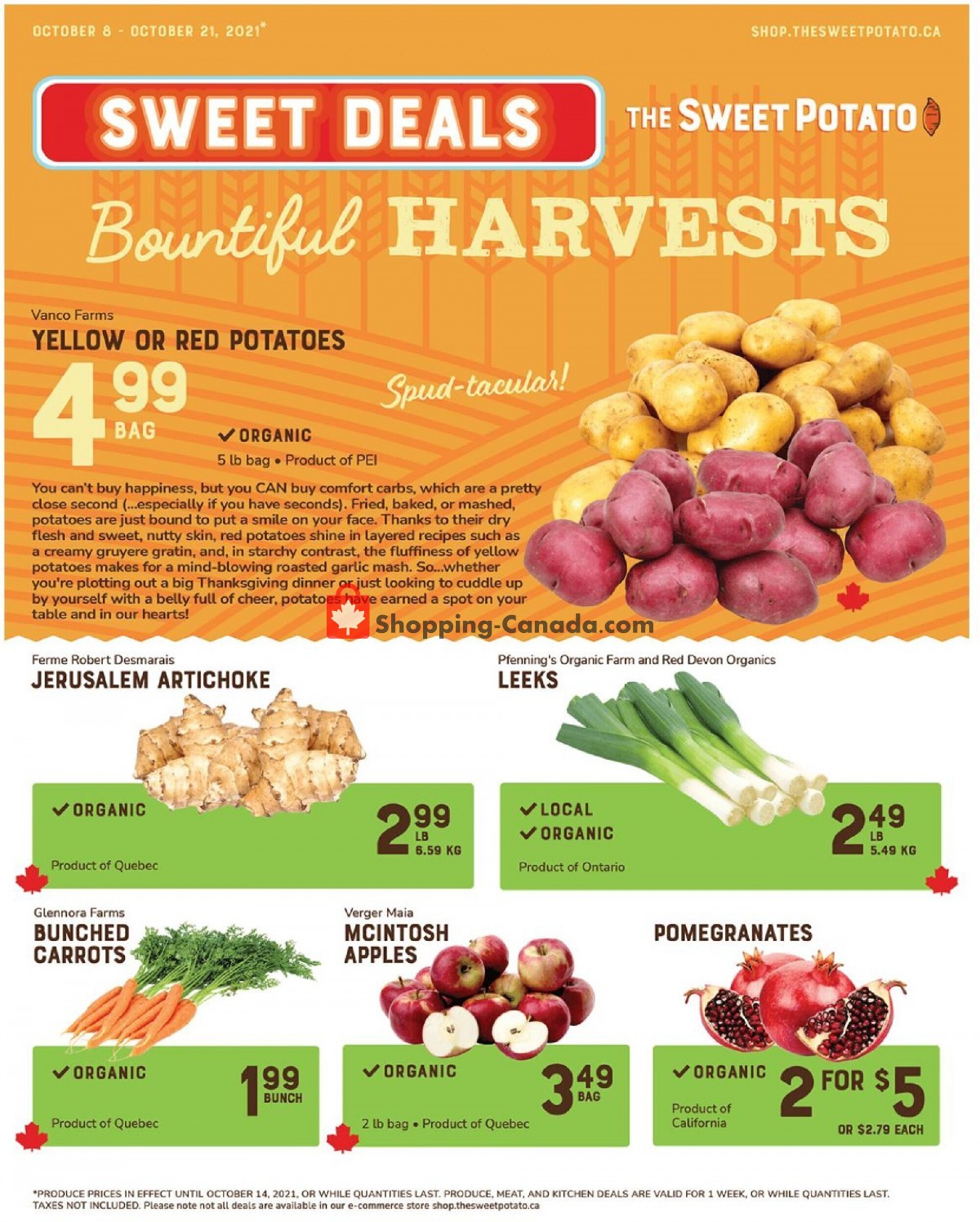 The Sweet Potato flyer from Friday October 8, 2021 to Thursday October 21, 2021 - page 1