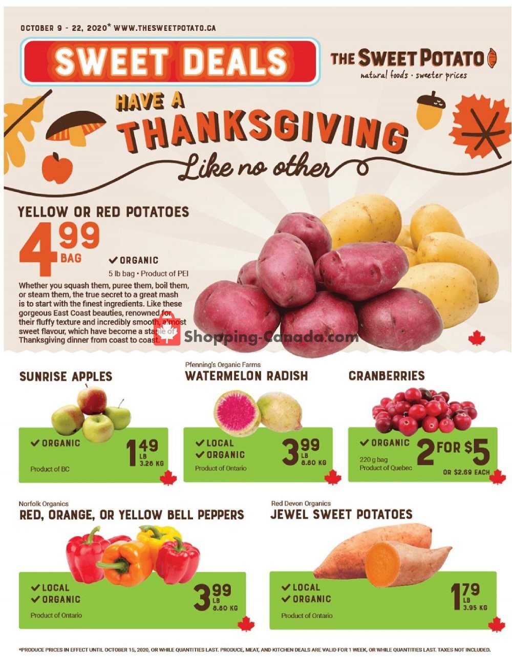 The Sweet Potato flyer from Friday October 9, 2020 to Thursday October 22, 2020 - page 1