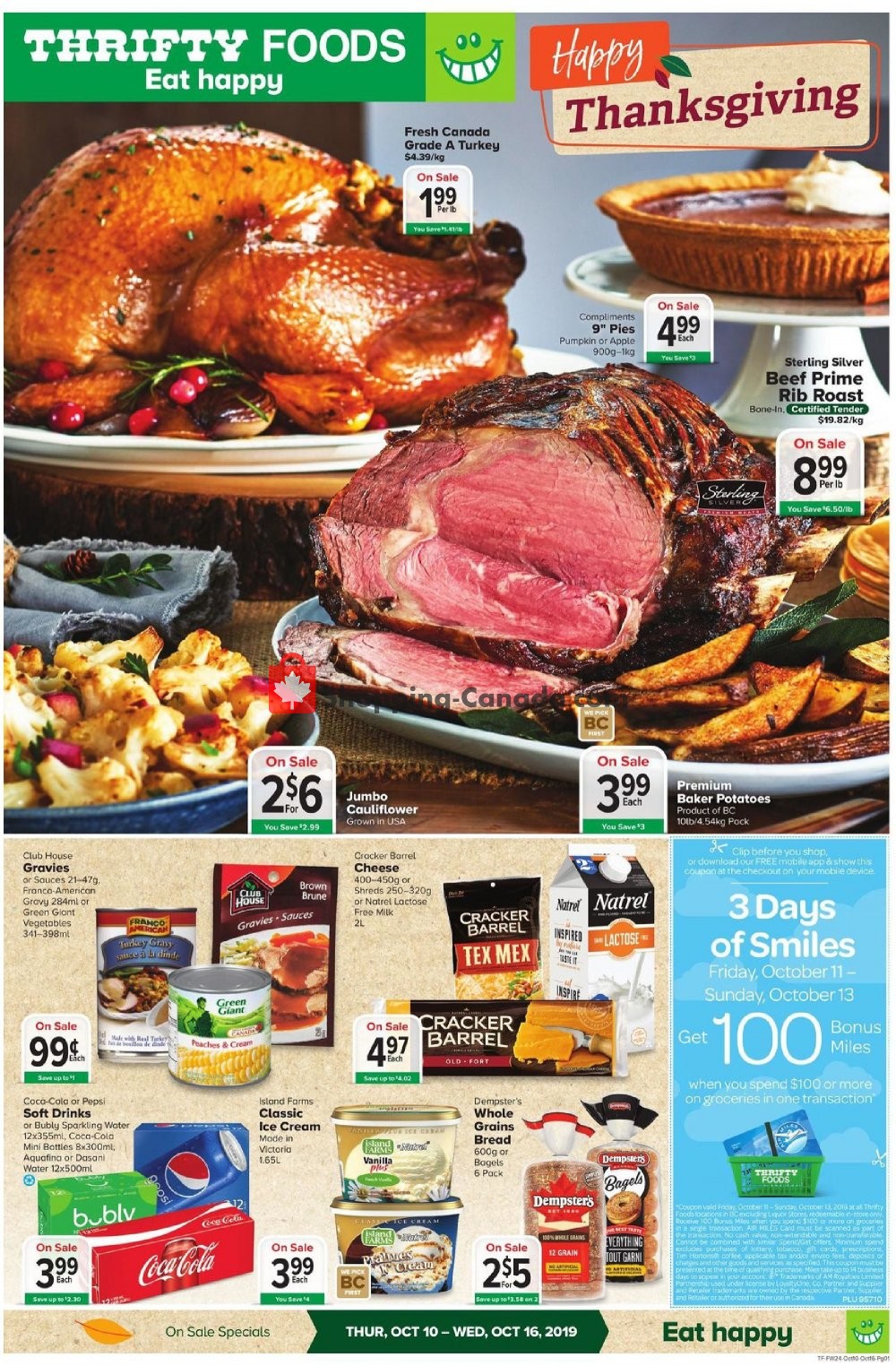 Thrifty Foods flyer from Thursday October 10, 2019 to Wednesday October 16, 2019 - page 1
