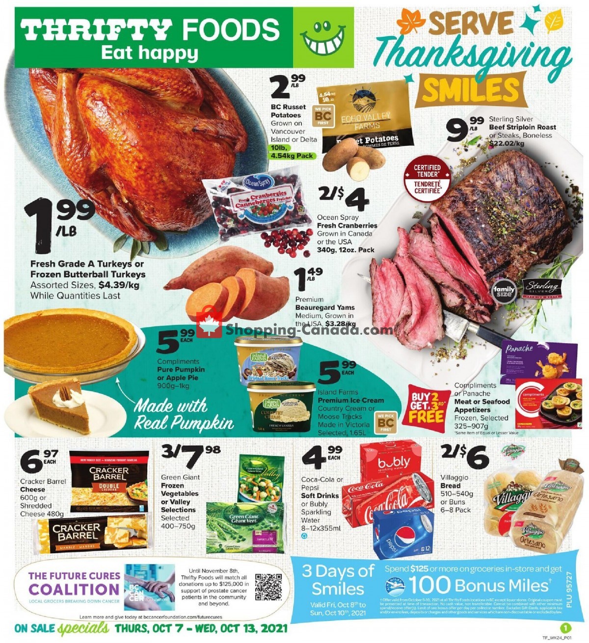 Thrifty Foods flyer from Thursday October 7, 2021 to Wednesday October 13, 2021 - page 1