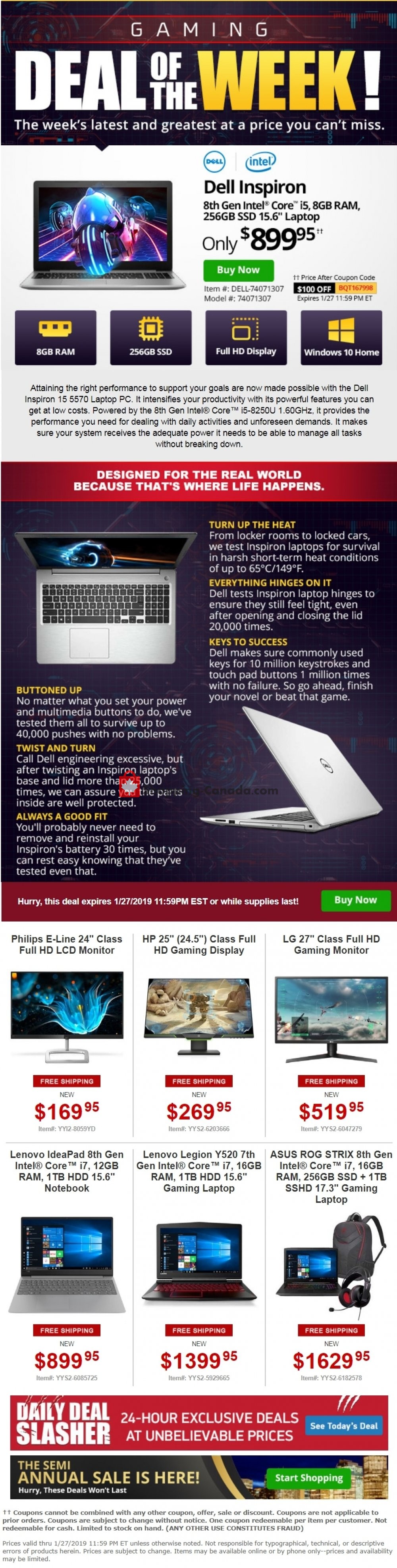 Tiger Direct flyer from Monday January 21, 2019 to Sunday January 27, 2019 - page 1